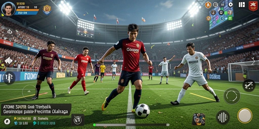 Tampilan mendebarkan dari gameplay <strong>ATOM138</strong> yang penuh aksi olahraga.