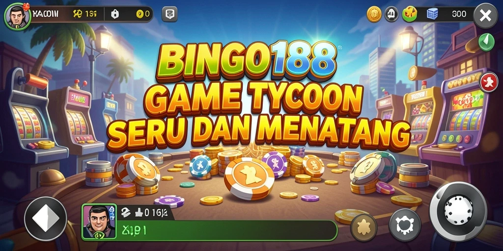 Tampilan gameplay BINGO188 yang menggambarkan suasana Tycoon.