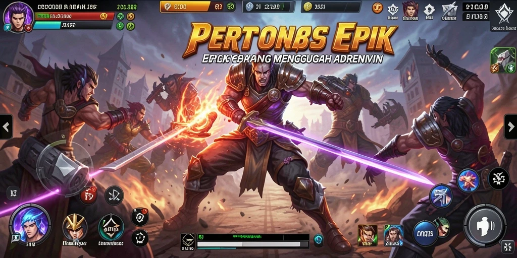 Tampilan utama gameplay COCOL88 menampilkan pertarungan mendebarkan dan karakter yang kuat.