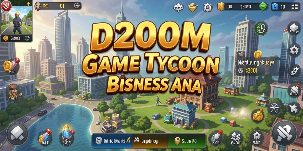 Tampilan menakjubkan dari gameplay D200M saat mengelola bisnis.