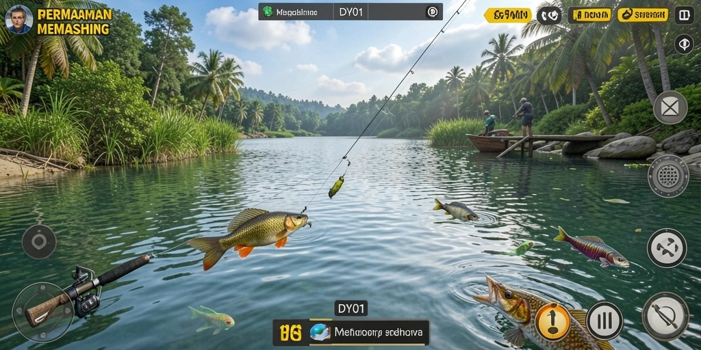 Tangkapan ikan besar dalam permainan DY01 yang menakjubkan.
