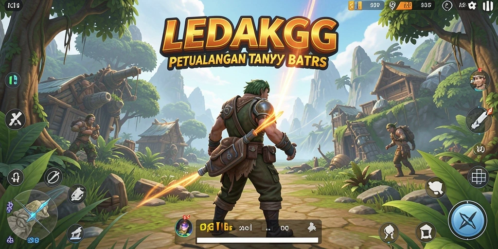 Tampilan gameplay menarik dari <strong>LEDAKGG</strong> dalam dunia terbuka yang luas.