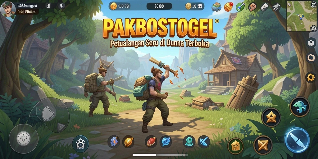 Screenshot PAKBOSTOGEL menampilkan eksplorasi dunia terbuka yang menarik.