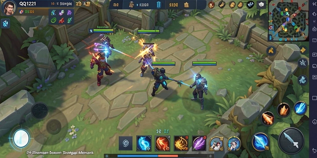 Tampilan gameplay QQ1221 yang penuh aksi dan strategi.