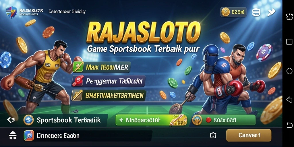 Tampilan gameplay <strong>RAJASLOTO</strong> saat memasang taruhan olahraga.