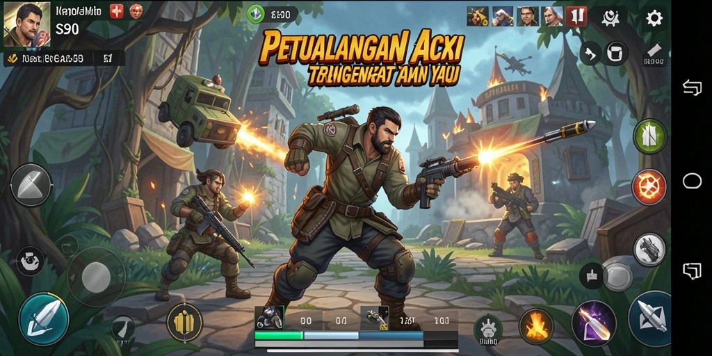 Gameplay S80 yang seru dan mendebarkan di arena pertarungan.
