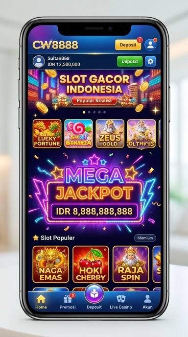 Tampilan utama aplikasi cw8888 dengan berbagai pilihan aplikasi.